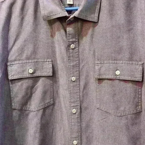 Goodthreads herringbone twill purple shirt. Size XL - Picture 2 of 6